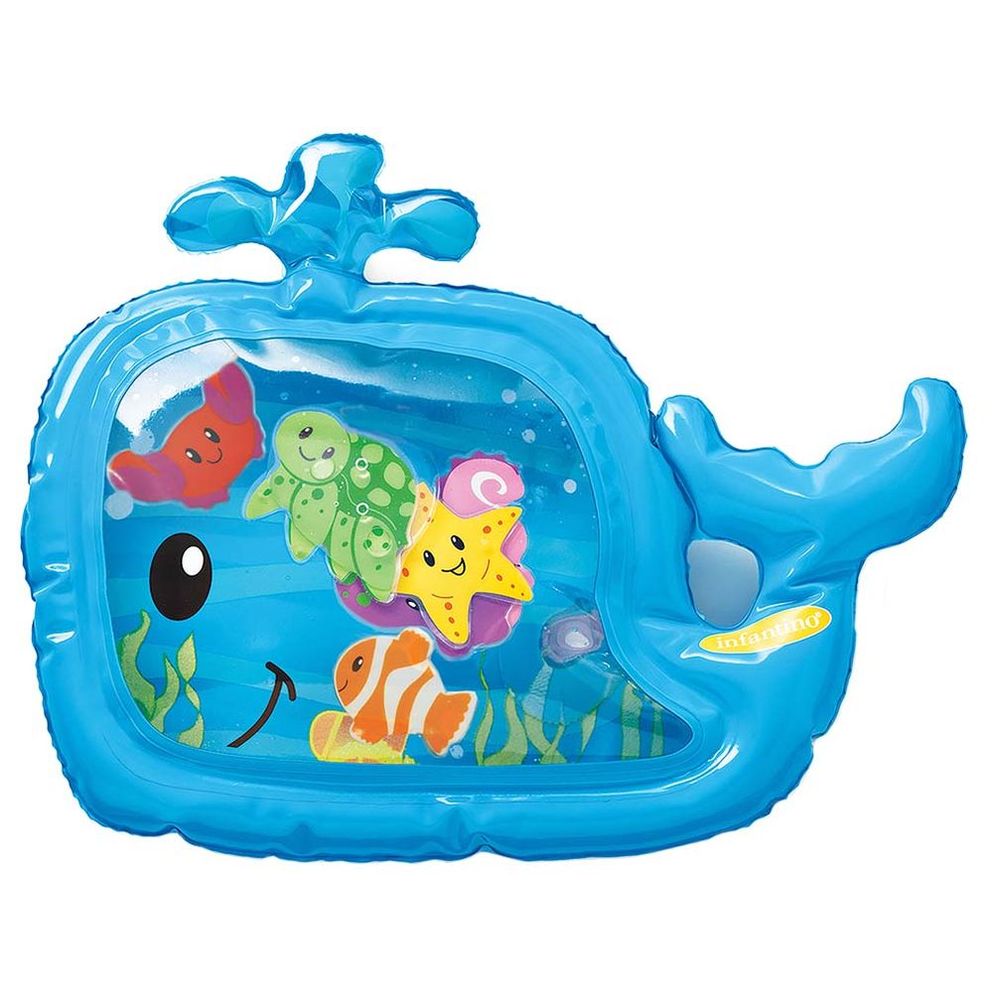 إنفانتينو - حصيرة لعب مائية حسية على شكل حوت - أزرق