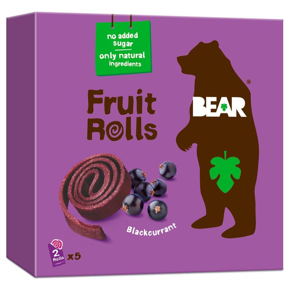 Bear - Fruit Rolls - Blackcurrant - 20 g - Pack of 5