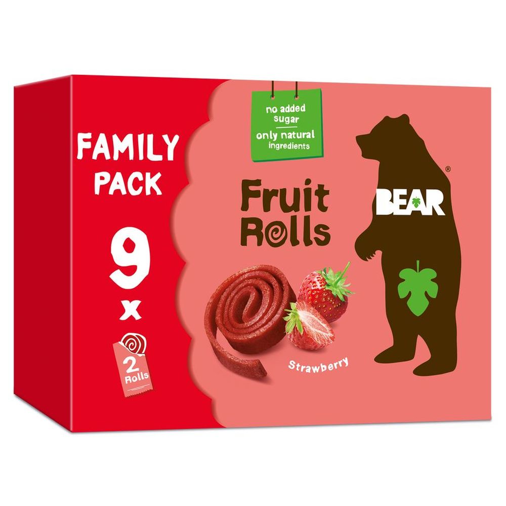 Bear - Fruit Rolls - Strawberry - 20 g - Pack of 9