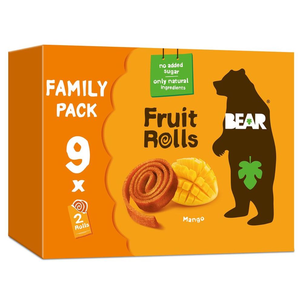 Bear - Fruit Rolls - Mango - 20 g - Pack of 9