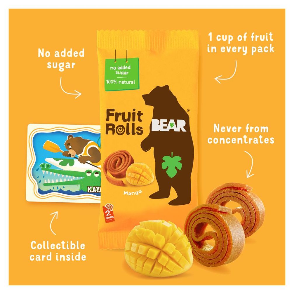 Bear - Fruit Rolls - Mango - 20 g - Pack of 9