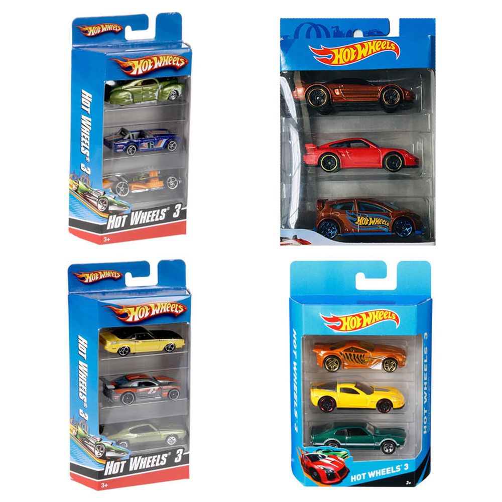 Hot Wheels Basic Cars 3 Pack - Assorted