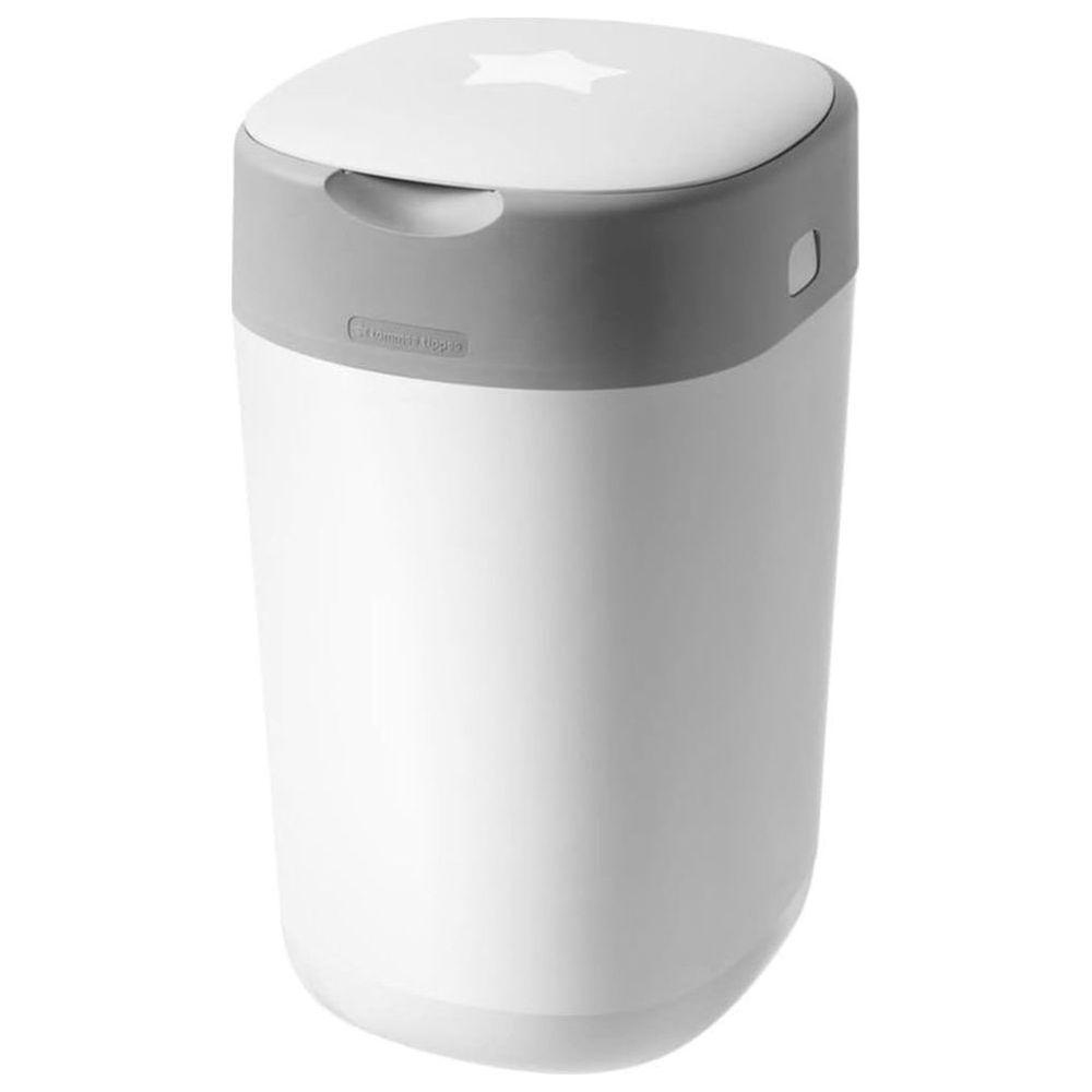 Tommee Tippee Twist and Click Advanced Nappy Bin Starter Set with 6x Refill Cassettes - White
