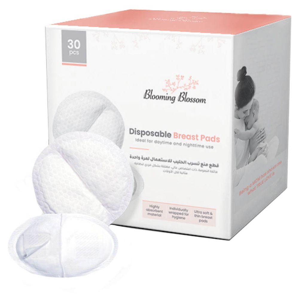 Blooming Blossom - Disposable Nursing Breast Pads, Super Absorbent 30-Pack