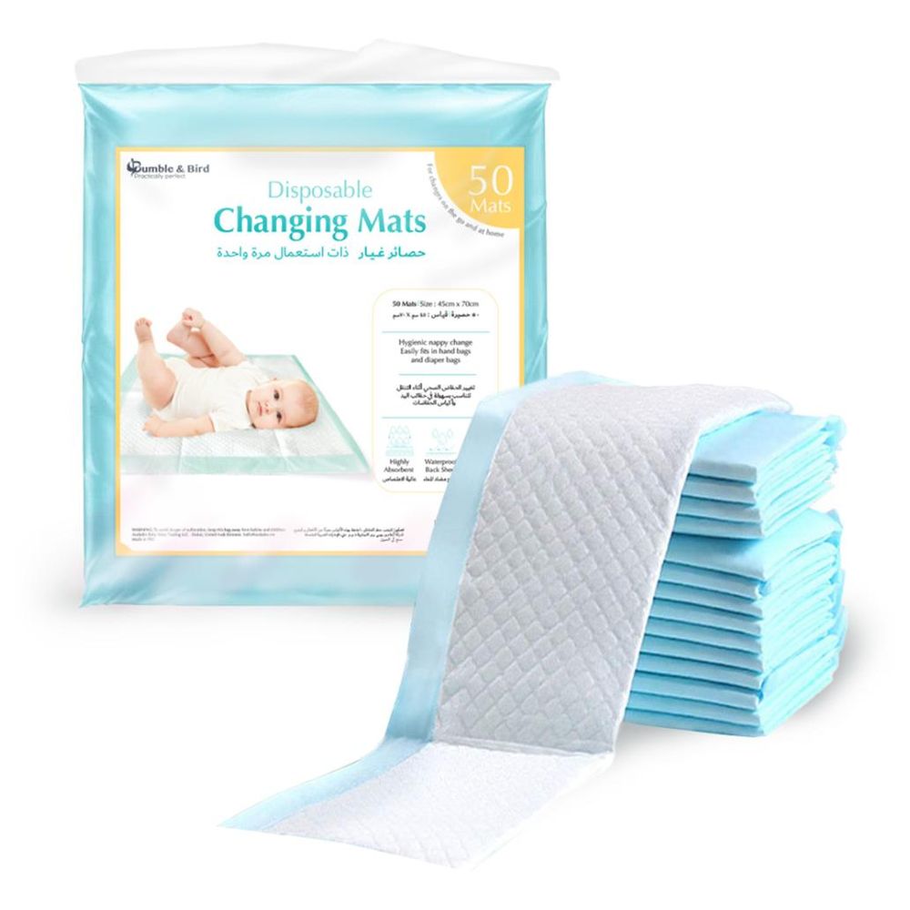 Bumble Bird Disposable Changing Mat 50 pcs - Blue