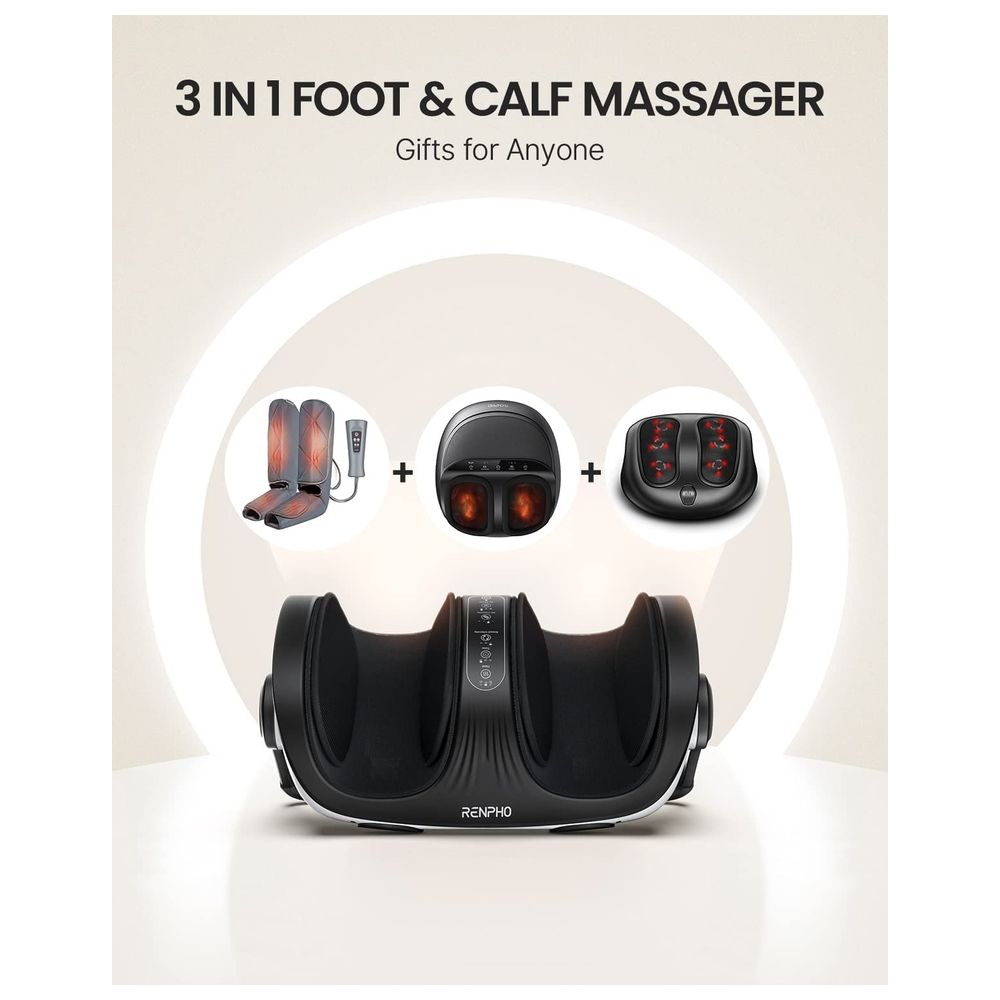 رينفو - جهاز تدليك شياتسو للقدم والساق - أبيض