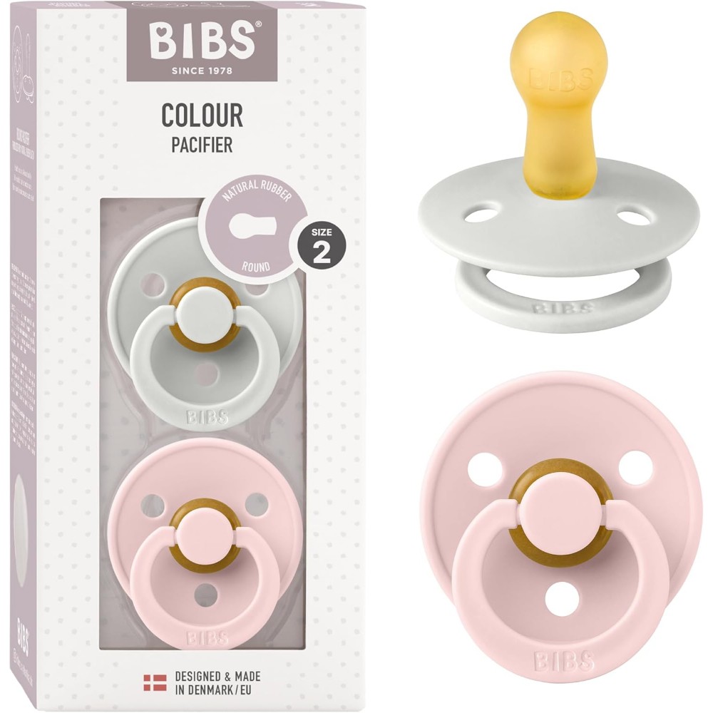 Bibs - Pacifier Size 2 - 6-18M - Pack of 2 - Haze/Blossom