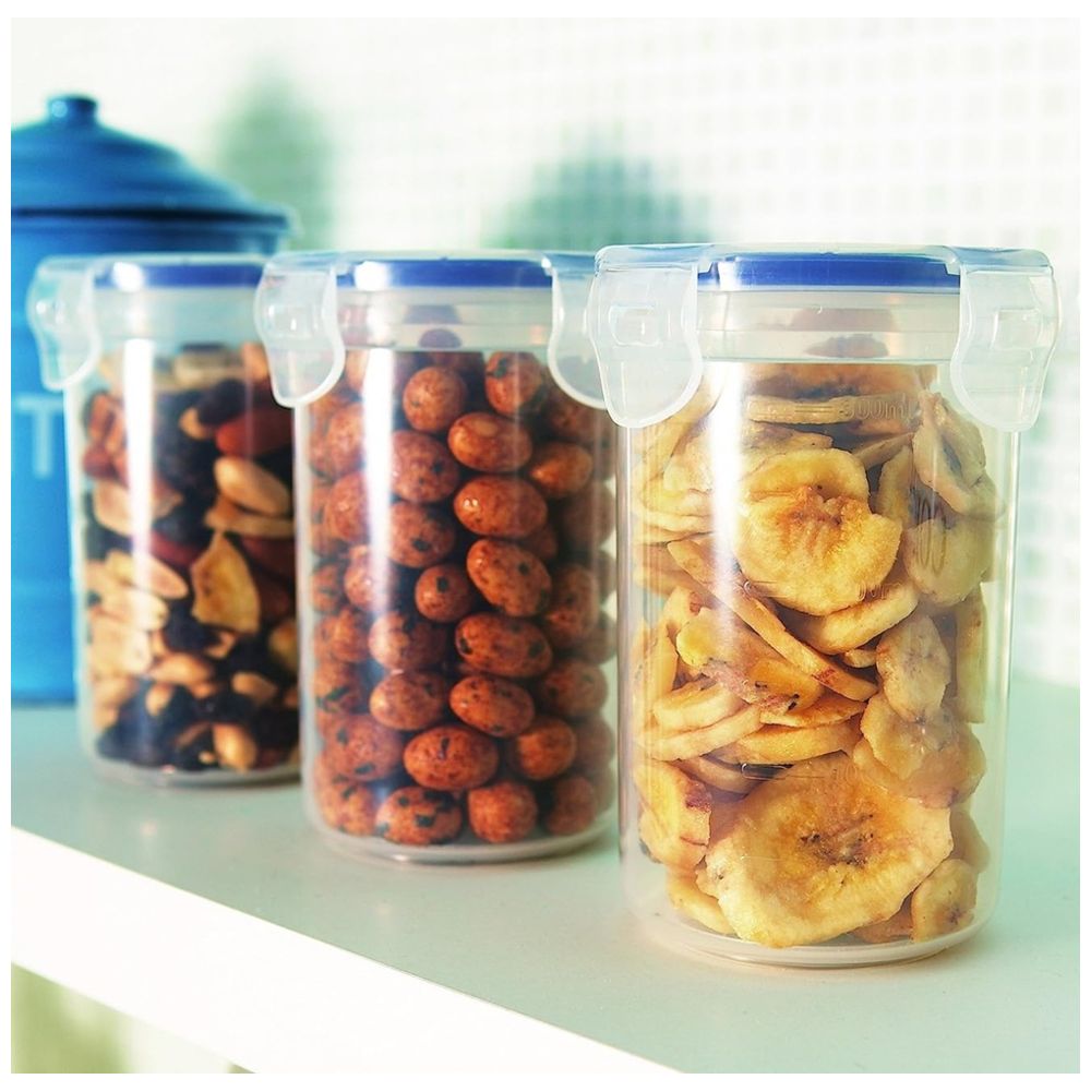 لوك ان لوك - علبة طعام دائرية طويلة - 350 مل - شفافة