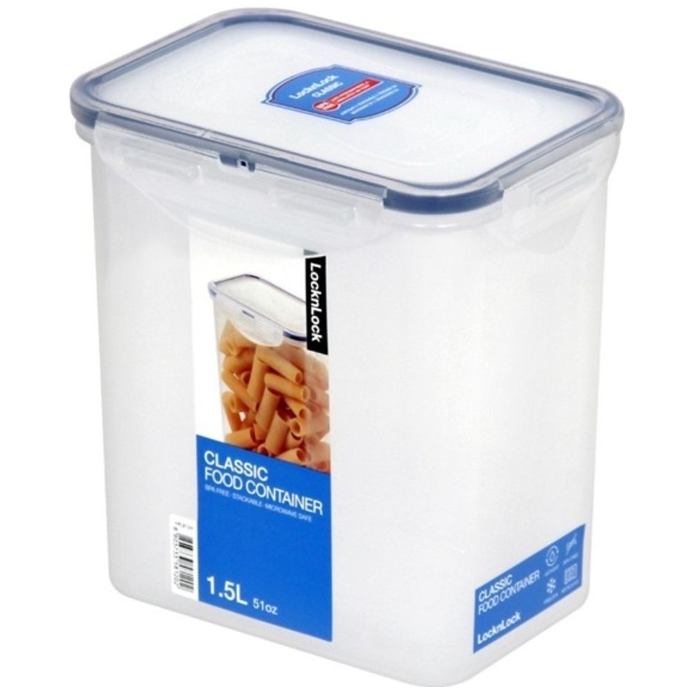 لوك ان لوك - حاوية طعام مستطيلة طويلة - سعة 1.5 لتر - شفافة