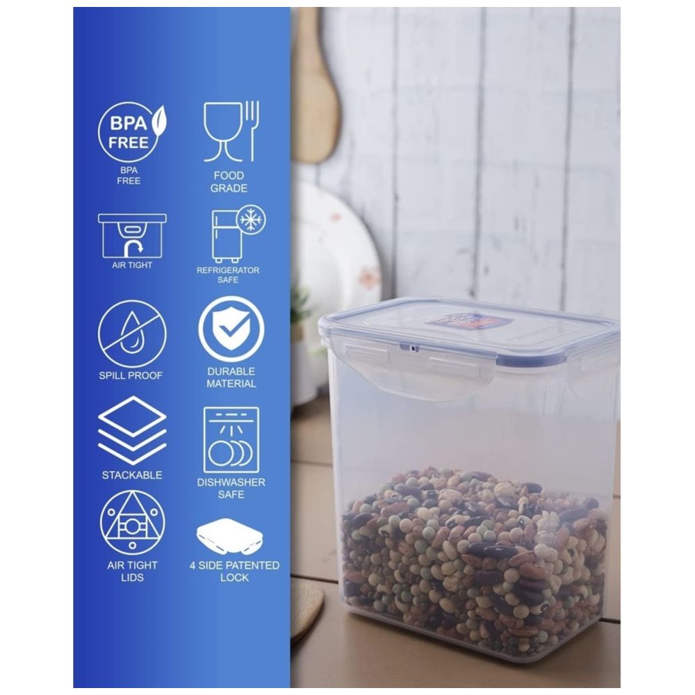 لوك ان لوك - حاوية طعام مستطيلة طويلة - سعة 1.5 لتر - شفافة