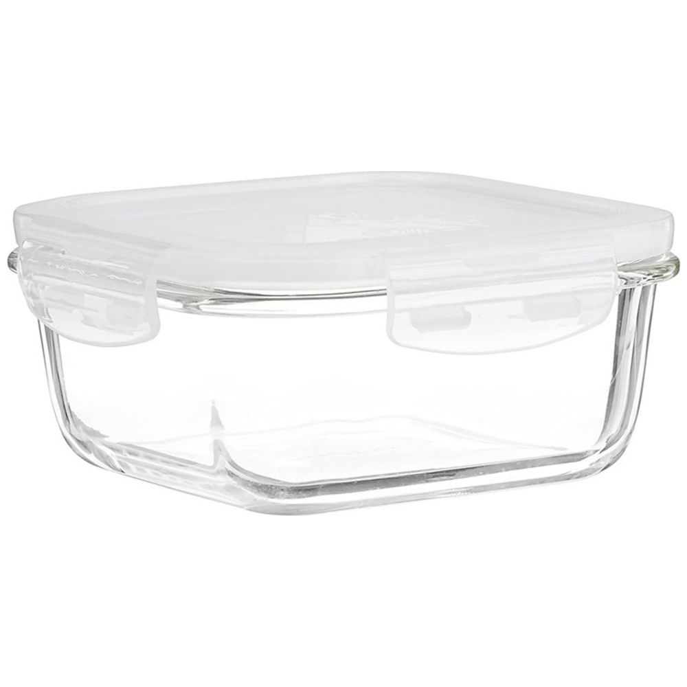 LocknLock - Oven Glass Square with Lid - 930ml - Clear