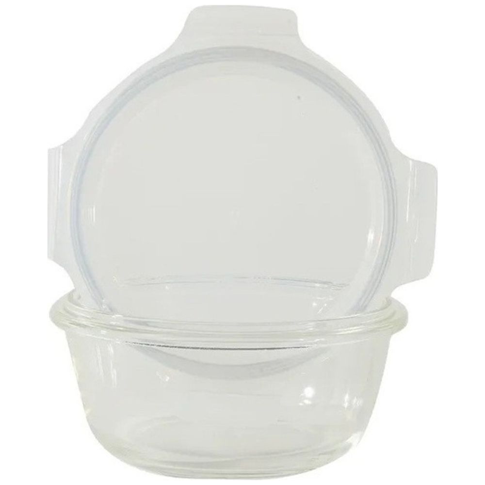 LocknLock - Oven Glass Round with Lid - 870ml - Clear