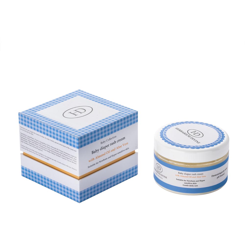 هيرباريوم ديفاين - كريم لعلاج طفح الحفاضات للأطفال بزيت اللوز والصبار