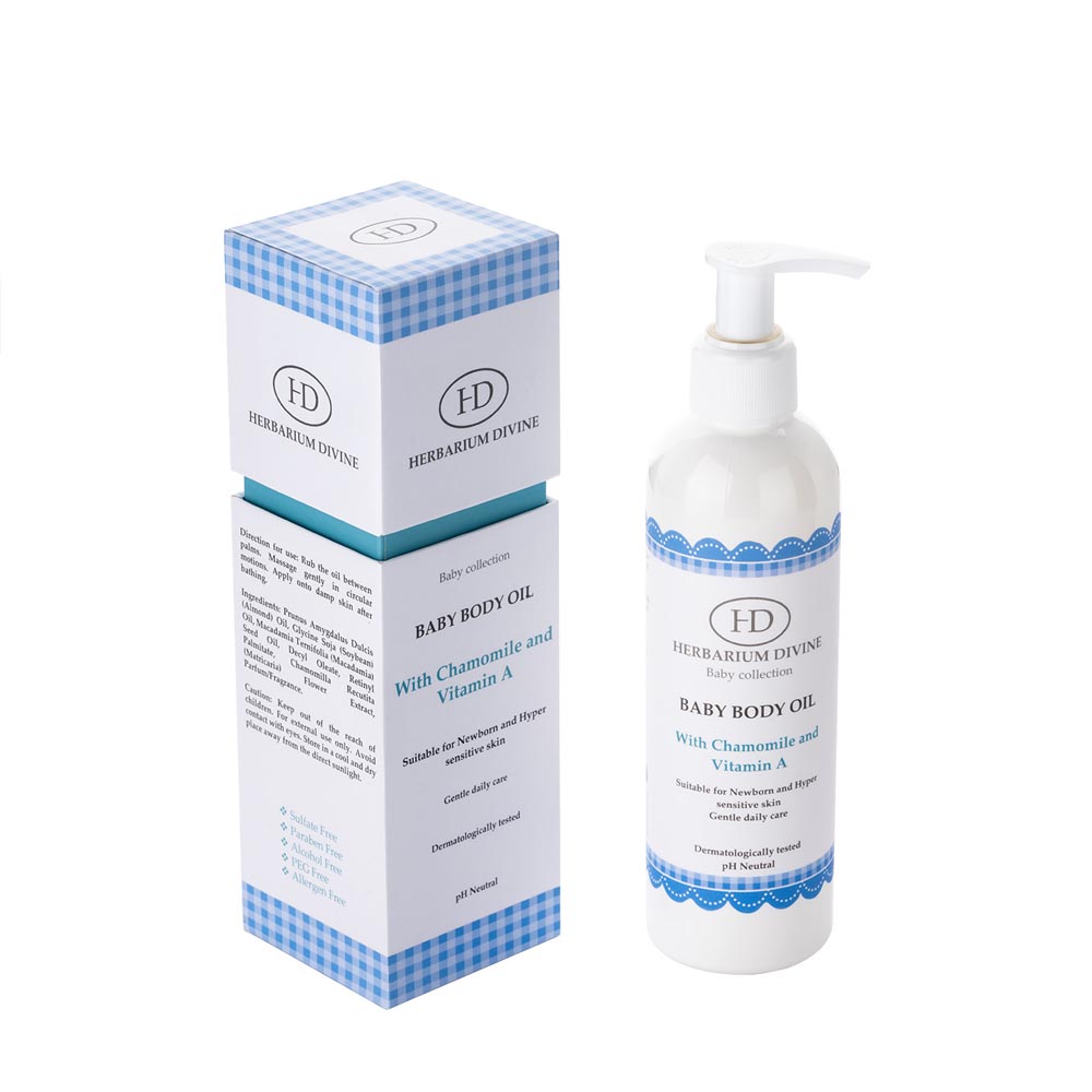 هيرباريوم ديفاين - زيت جسم للأطفال بالبابونج وفيتامين A