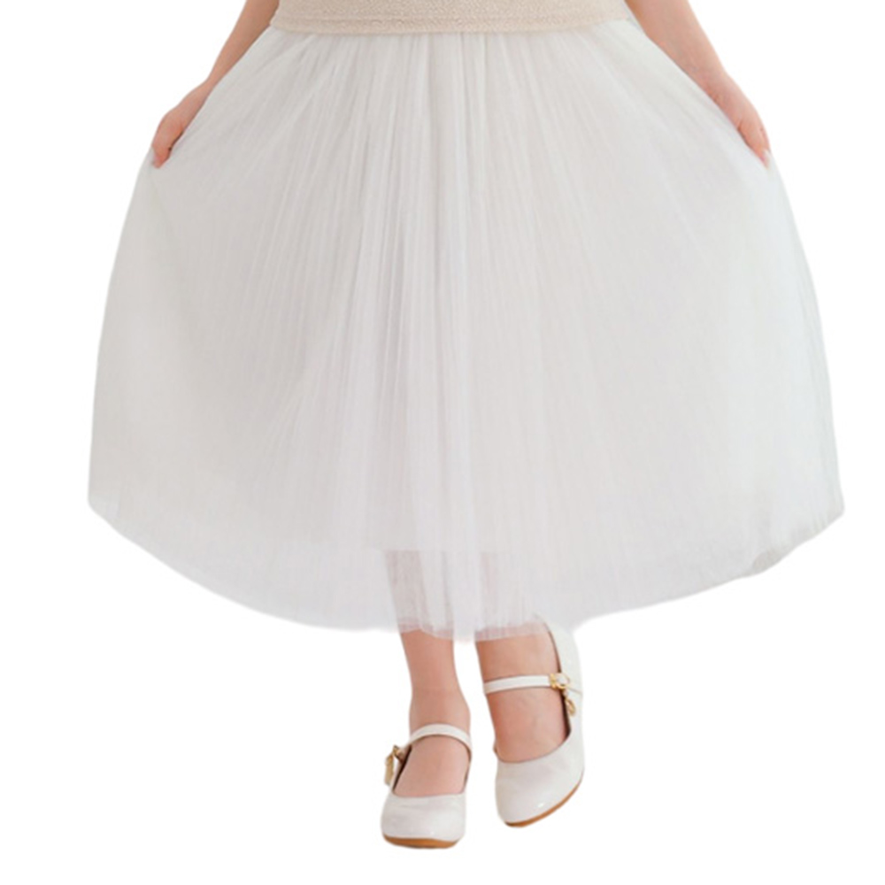 نيكسجين غيرلز - تنورة بخصر مطاطي بالكامل - أبيض