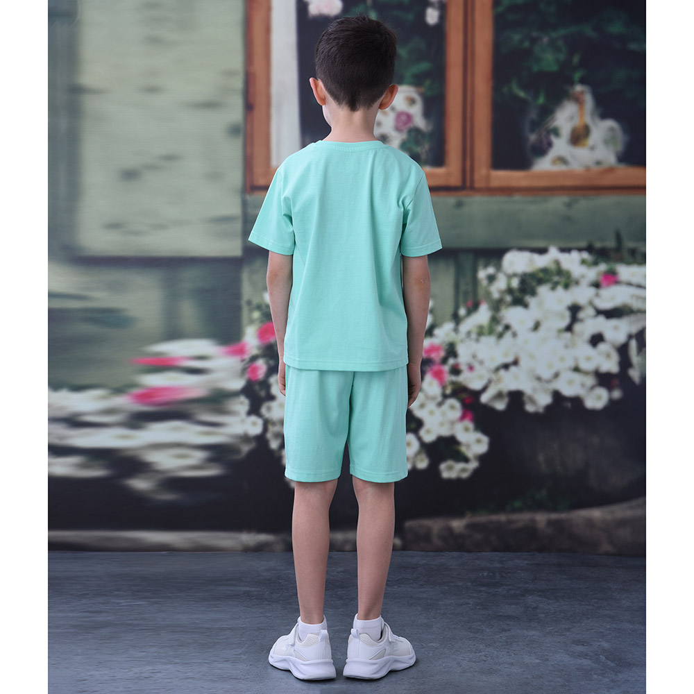 Minions - 2pc-Set - Boy Half Sleeve T-Shirt With Shorts - Green