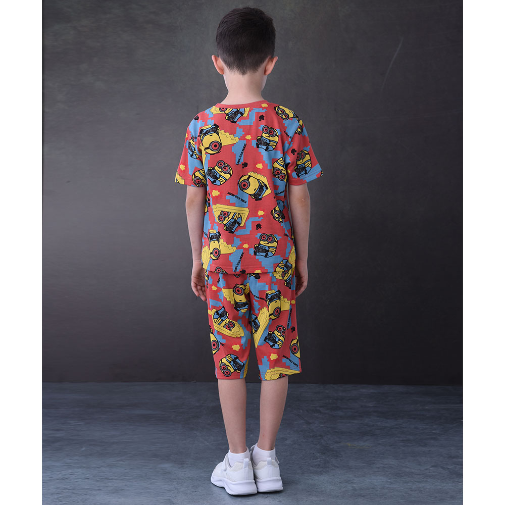 Minions - 2pc-Set - Half Sleeve T-Shirt With Shorts - Light Brown