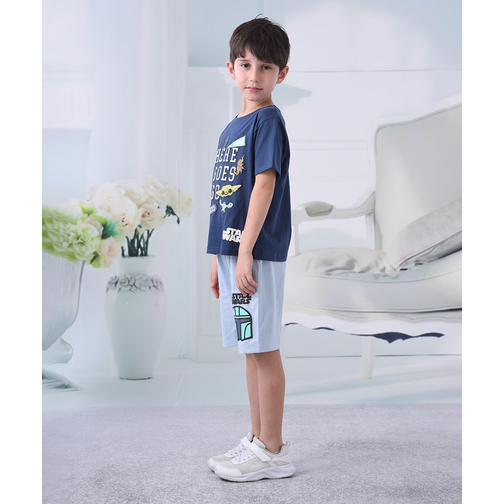 Star Wars - 2pc-Set - Boy Half Sleeve T-Shirt With Shorts - Blue