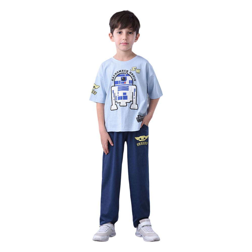 Star Wars - 2pc-Set - Boy Half Sleeve T-Shirt With Pyjama - Blue