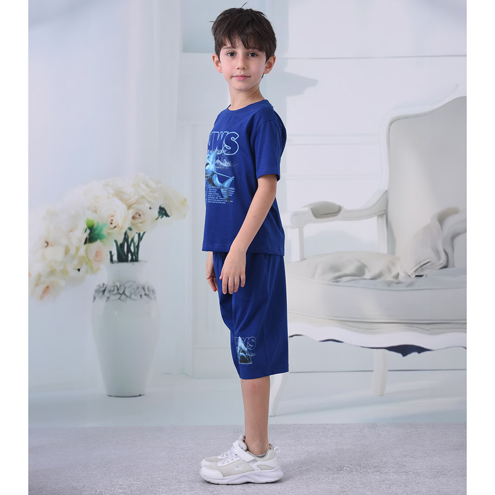 Star Wars - 2pc-Set - Boy Half Sleeve T-Shirt With Shorts - Dark Blue