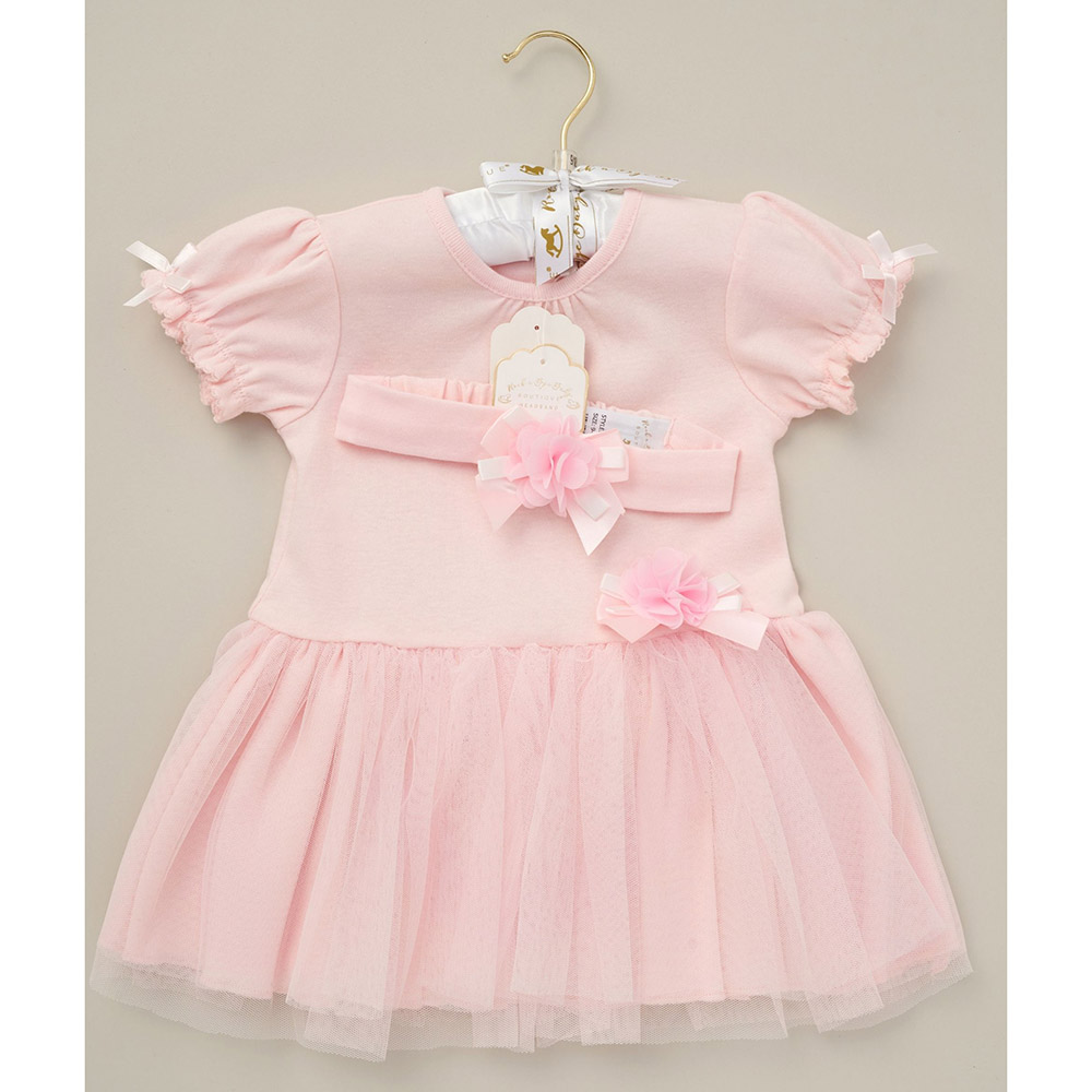Lily & Jack - 2pc-Set - Baby Girl Dress And Headband - Pink