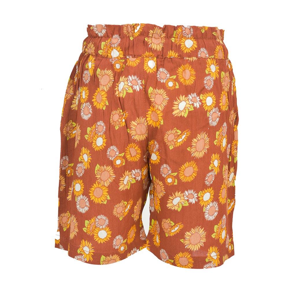 نيكسجين غيرلز - شورت مطبوعة بخصر مطاطي بالكامل - بني