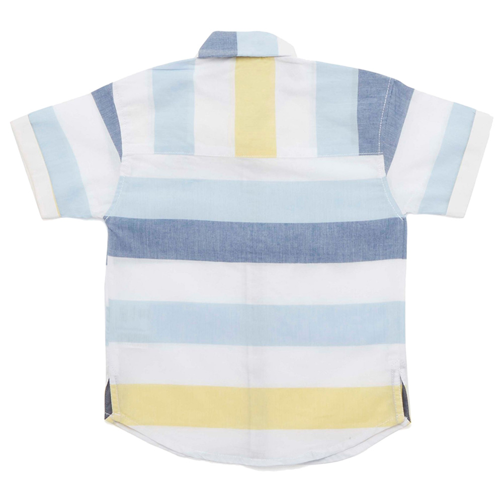 قميص مخطط للأولاد من لتل كانجاروز - أزرق