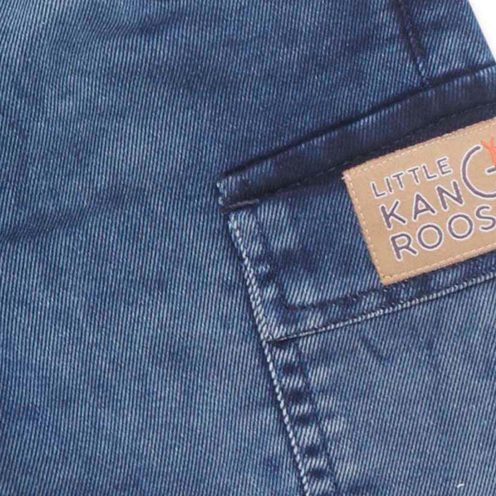 لتل كانجاروز - شورت بخصر نصف مطاطي للأولاد - أزرق فاتح