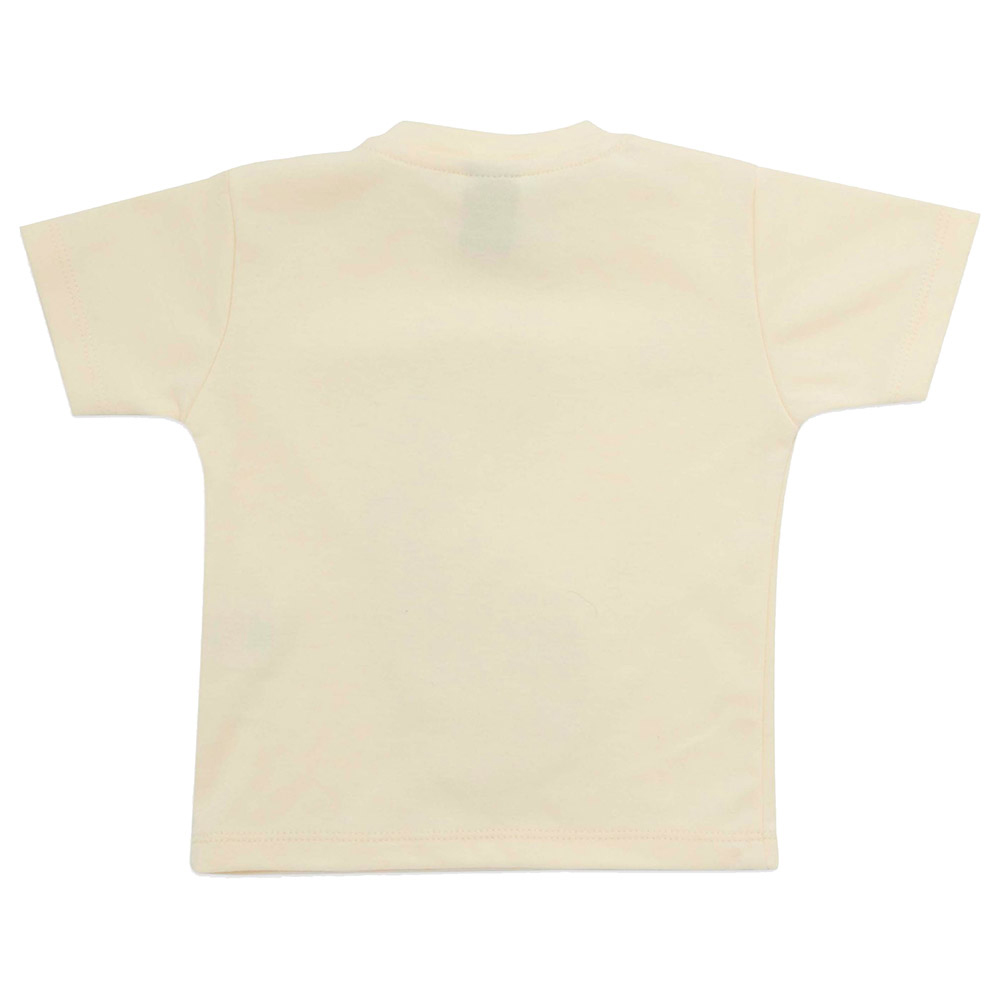 تيشيرت بطبعة ديناصور للأولاد من لتل كانجاروز - زبدة