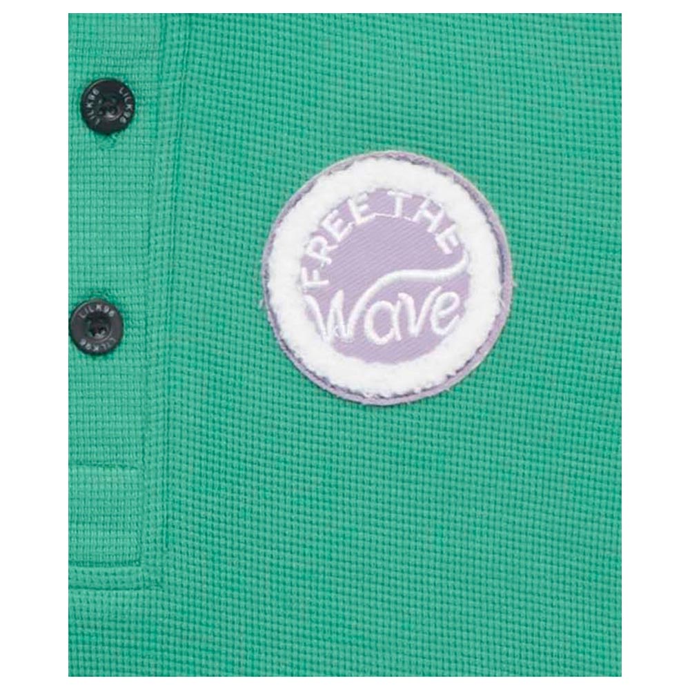 تيشيرت بولو بأكمام قصيرة وياقة للأولاد من لتل كانجاروز - أخضر