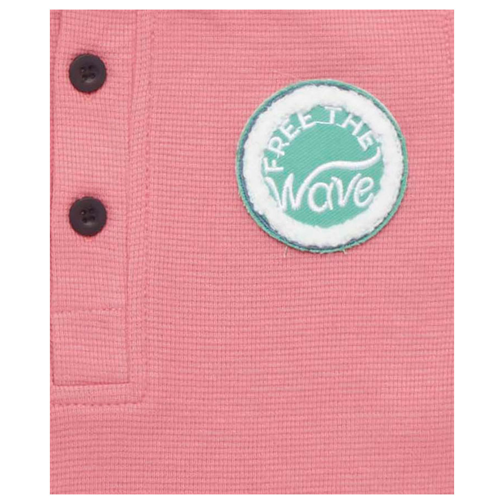 تيشيرت بولو بأكمام قصيرة للأولاد من لتل كانجاروز - وردي طباشيري