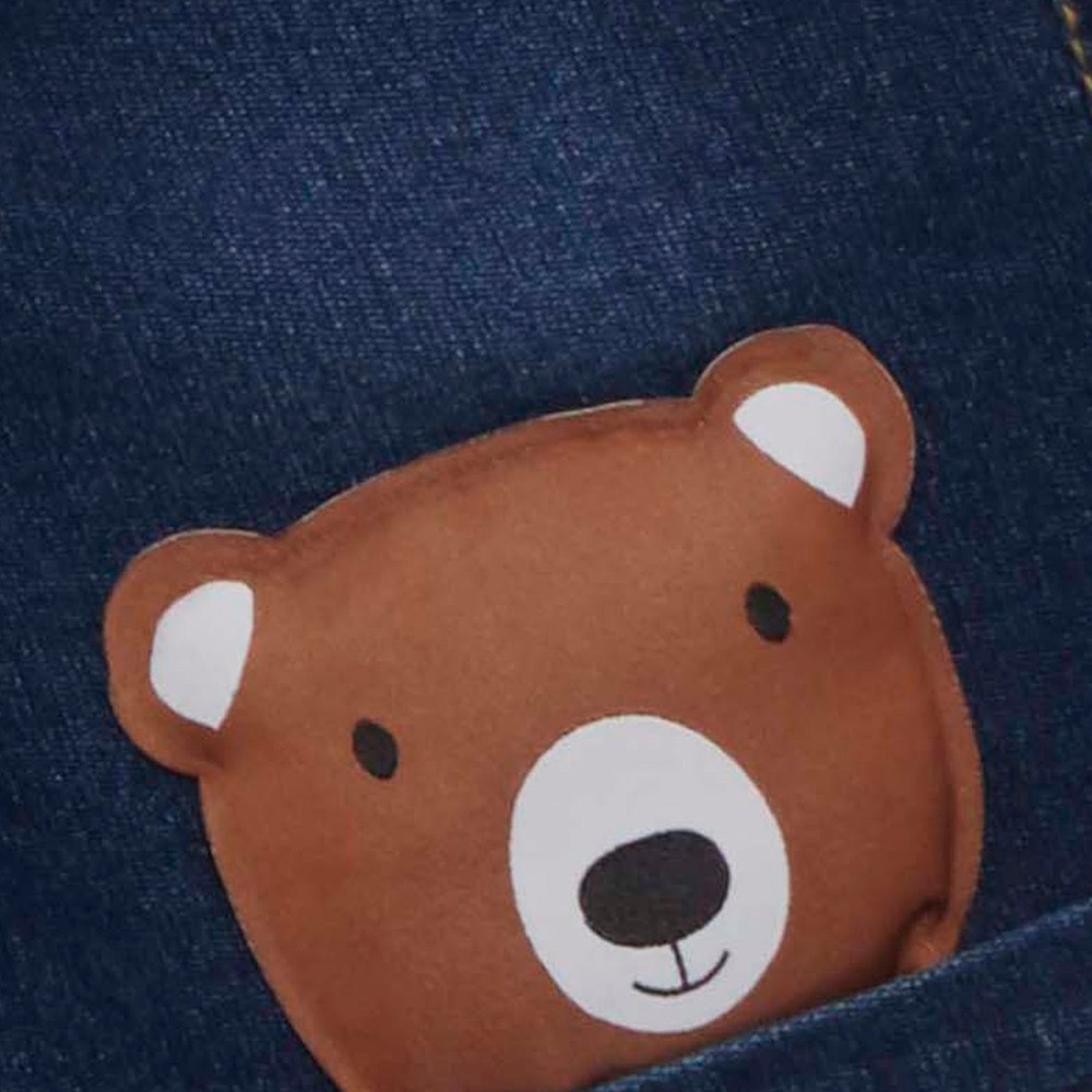 لتل كانجاروز - شورت مطاط كامل مع جيوب للأولاد الصغار - أزرق داكن