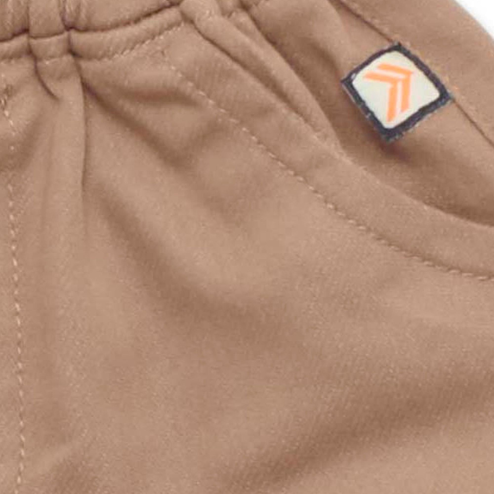 لتل كانجاروز - بنطال رياضي دنيم بخصر مطاط كامل للأولاد - بيج