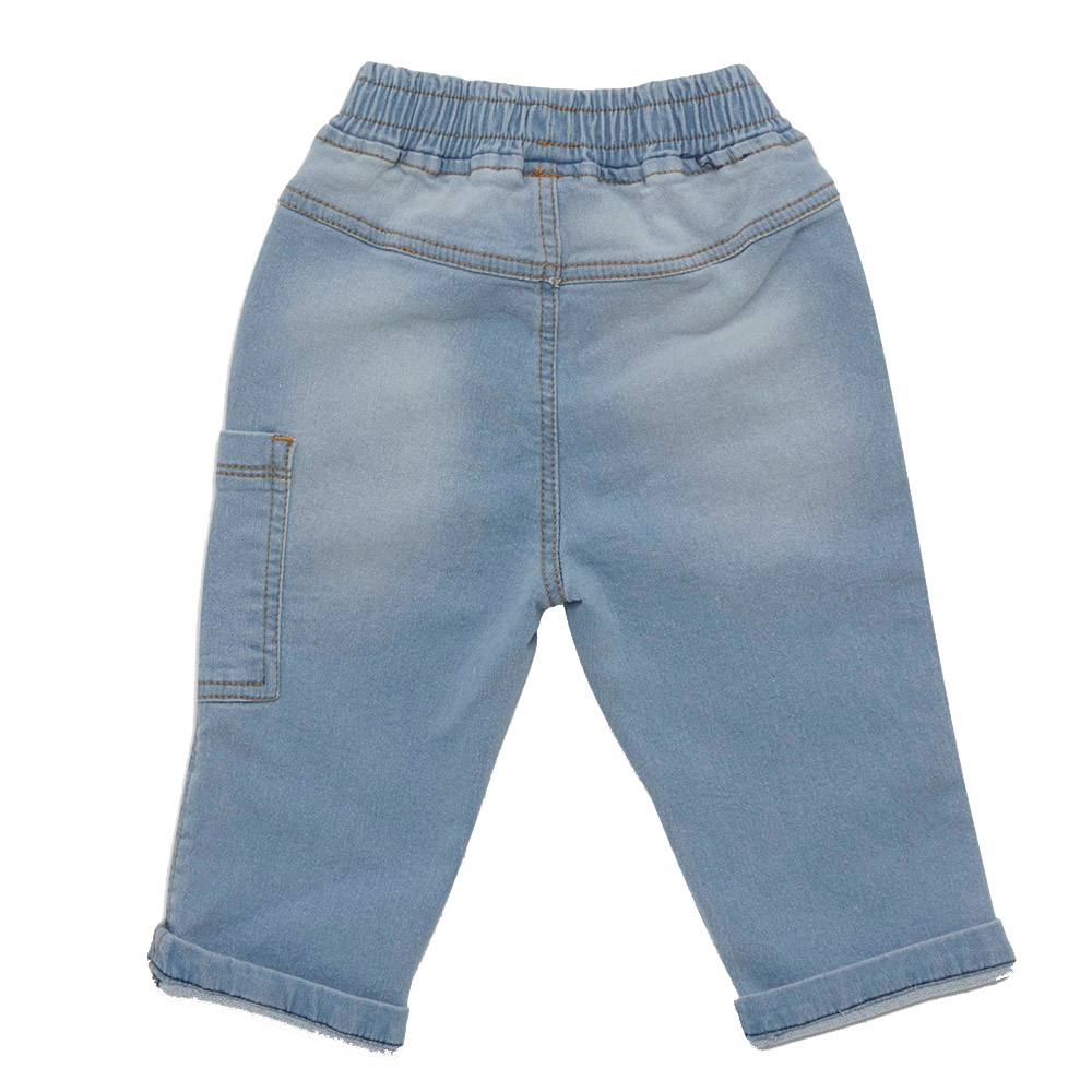 Little Kangaroos - Baby Boy Full Elastic Denim Jeans - Light Blue