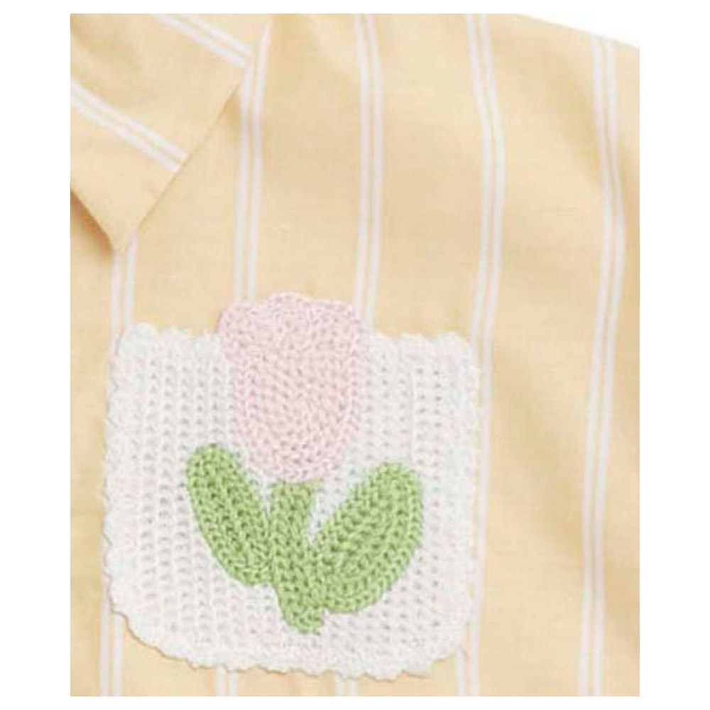 بلوزة قصيرة مخططة للبنات من لتل كانجاروز - مانجو