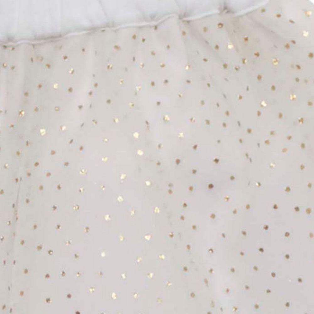 تنورة مطاطية كاملة للبنات من لتل كانجاروز - بيضاء