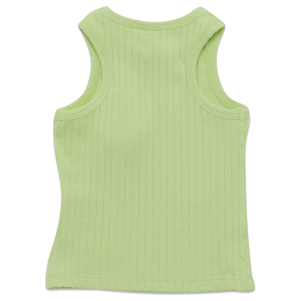 Little Kangaroos - Baby Girl Round Neck Sleeveless T-Shirt - Light Green