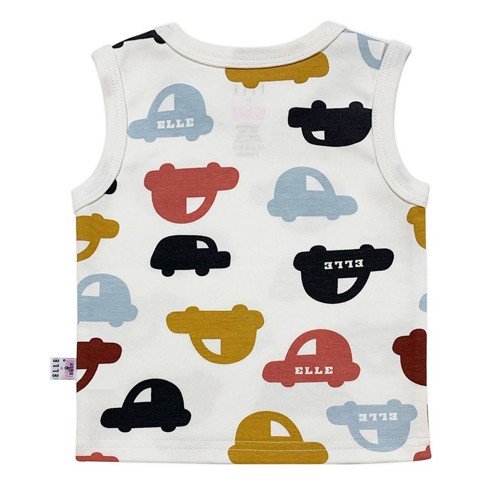 سمارت بيبي - بلوزة بدون أكمام للأولاد - برتقالي - 3 قطع