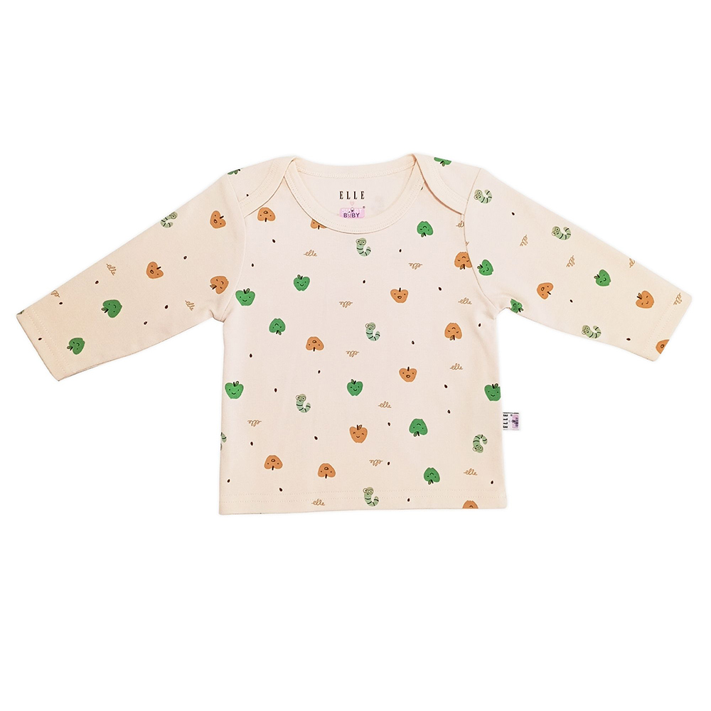 سمارت بيبي - تي شيرت بأكمام طويلة للبنات - بني - 3 قطع