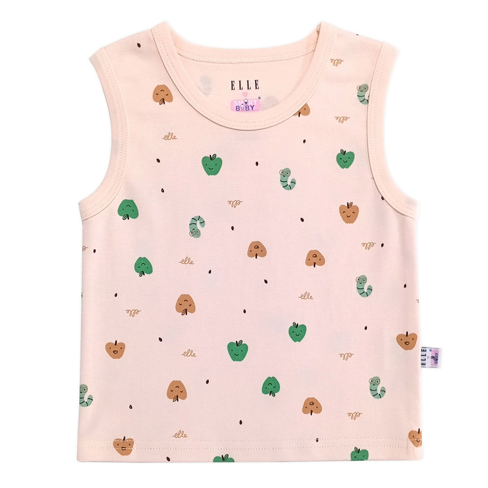 Smart Baby - 3pc-Set - Baby Girl Sleeveless T-Shirt - Brown