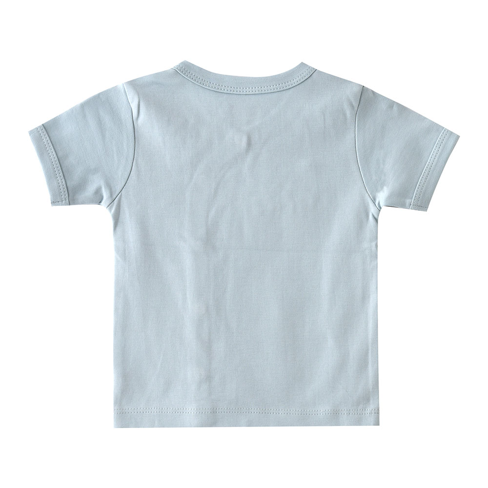Smart Baby - Baby Boy Half Sleeve Front Open Top - Blue