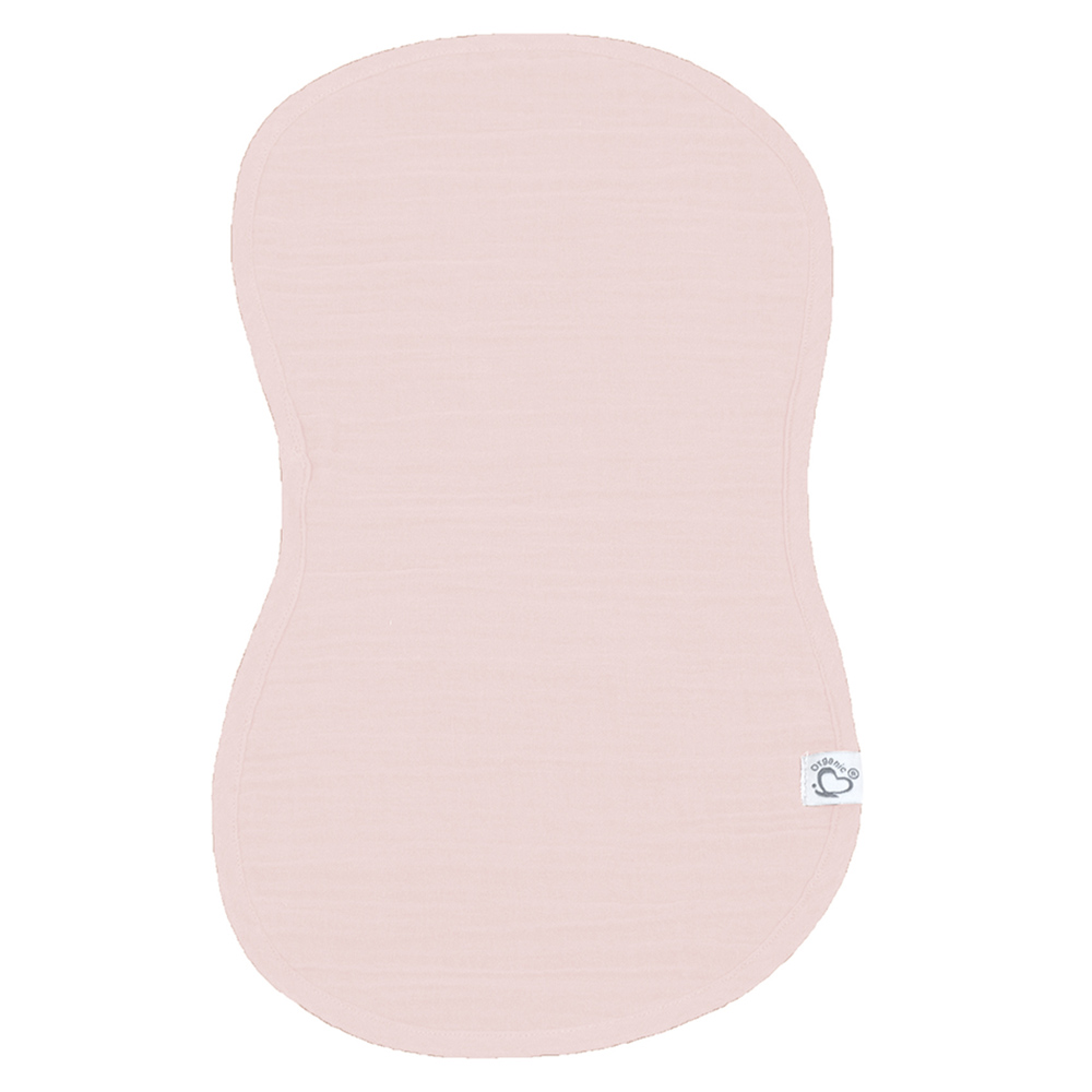 مي - منشفة تجشؤ من الشاش العضوي المجعد - أحمر خدود - قطعتان