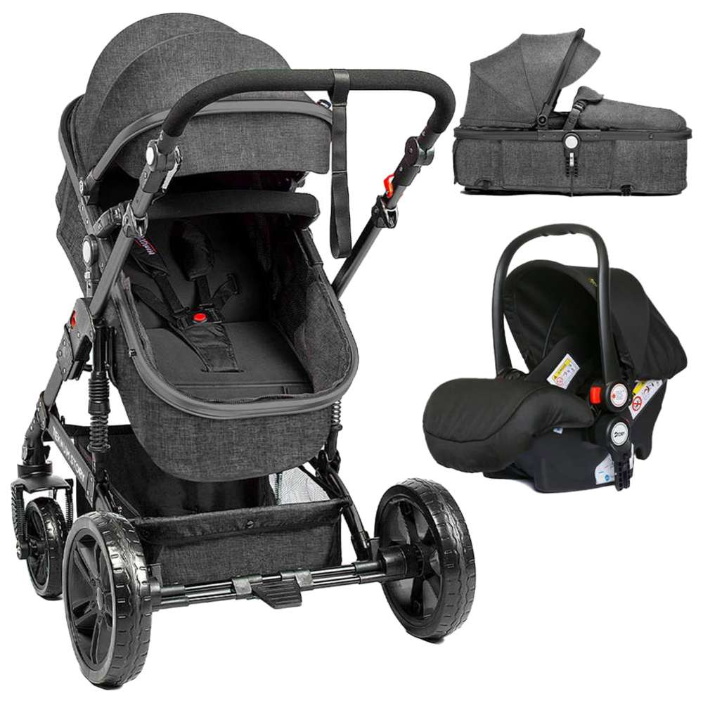 Teknum - 3-in-1 Pram Stroller & Infant Car Seat - Space Grey