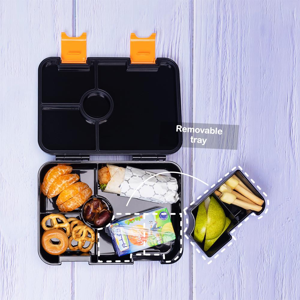 Eazy Kids - Bento Lunch Box with Sandwich Cutter Set - Dino Bro