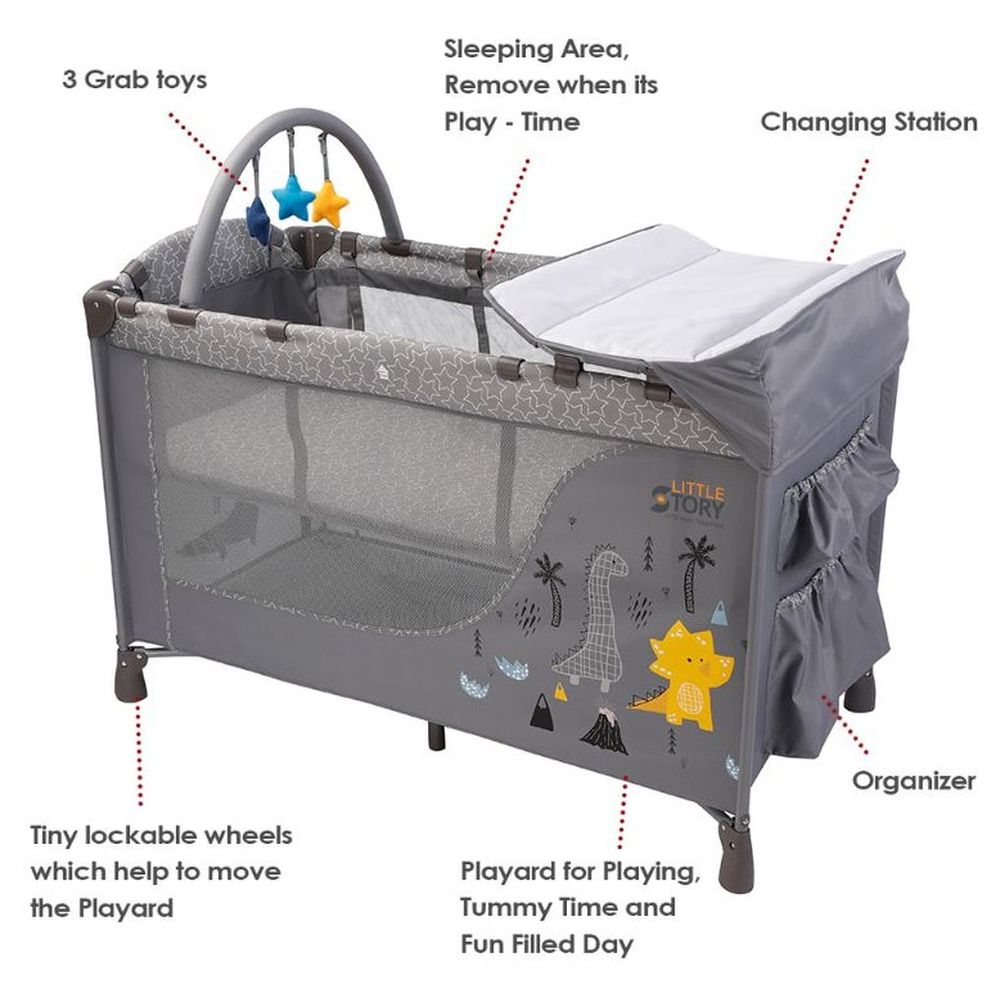 Little Story Foldable Cot and Playard