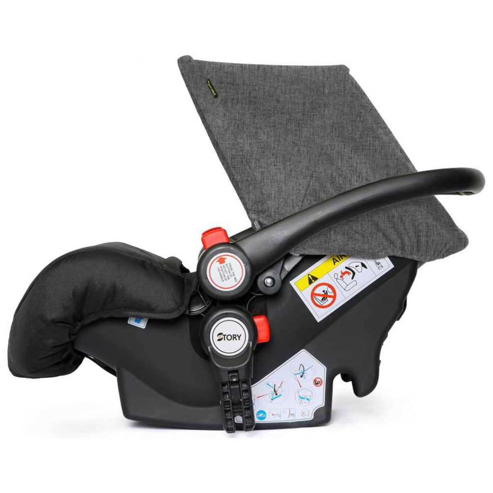 تيكنوم- كرسي السيارة للأطفال ستوري- رمادي داكن