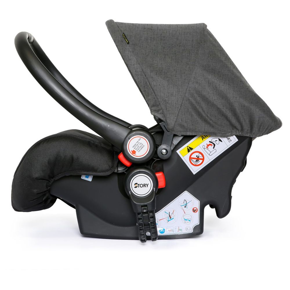 تيكنوم- كرسي السيارة للأطفال ستوري- رمادي داكن