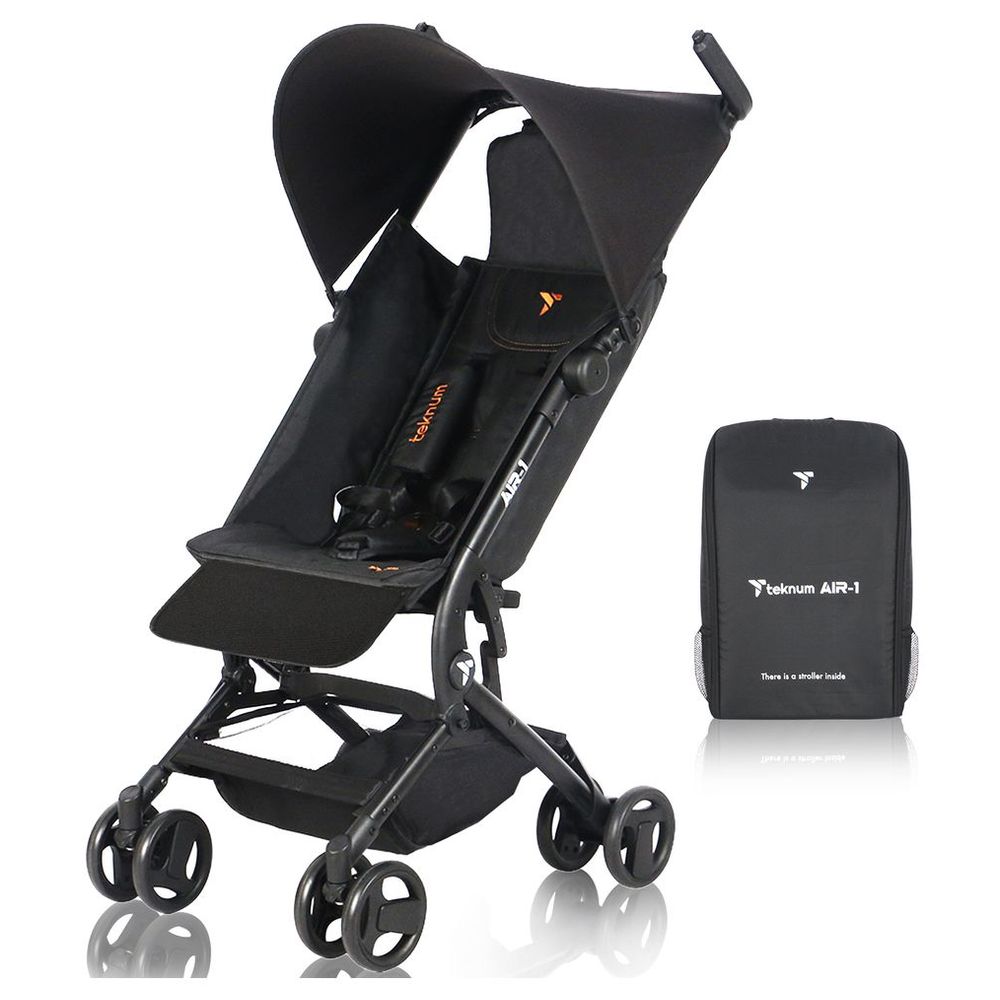 Teknum - Air 1 Travel Stroller with Carry Backpack - Black