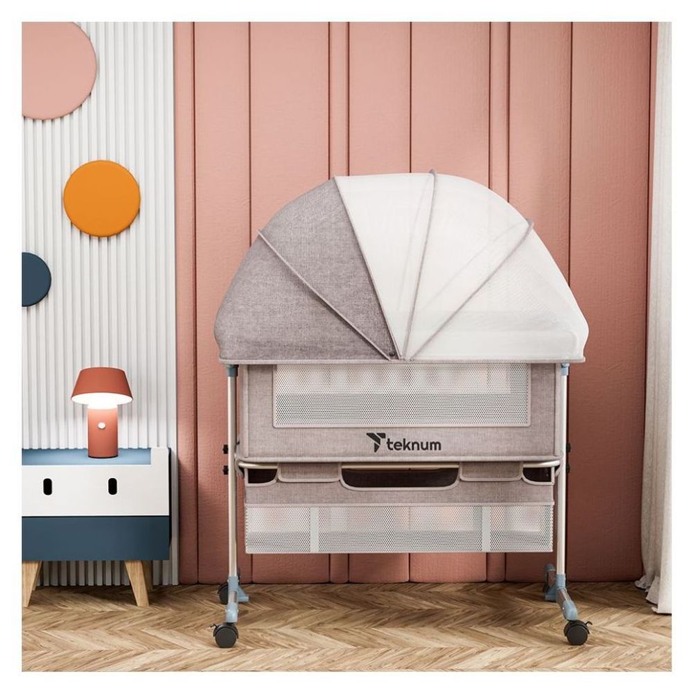 Teknum Bedside Crib Beige