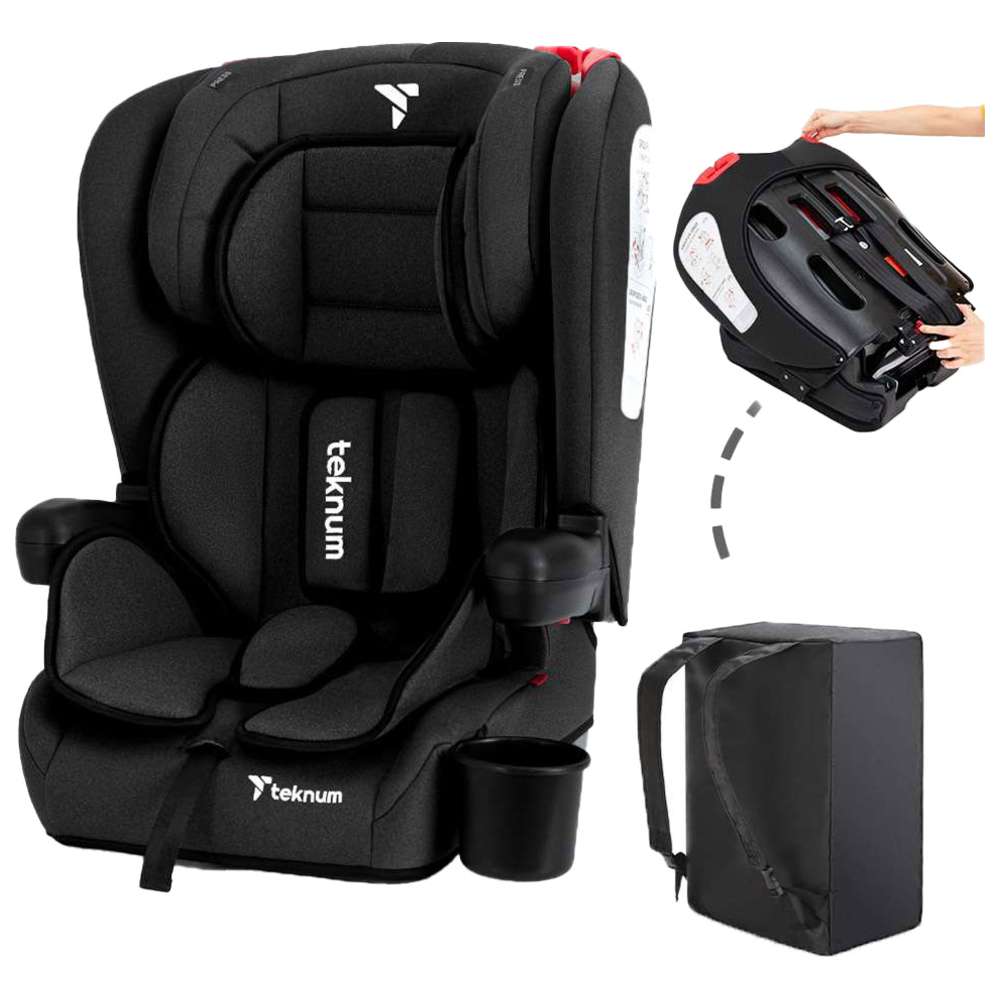 Teknum - Pack and Go Foldable Car Seat (up to 36kg) - Black